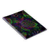 Boho Zee Schildpad: psychedelisch Mandala-patroon Notitieboek (Rechterzijde)