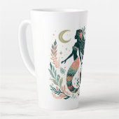 Boho Zeemeermin Onder het Zee Whimsical Latte Mok (Linkerhoek)