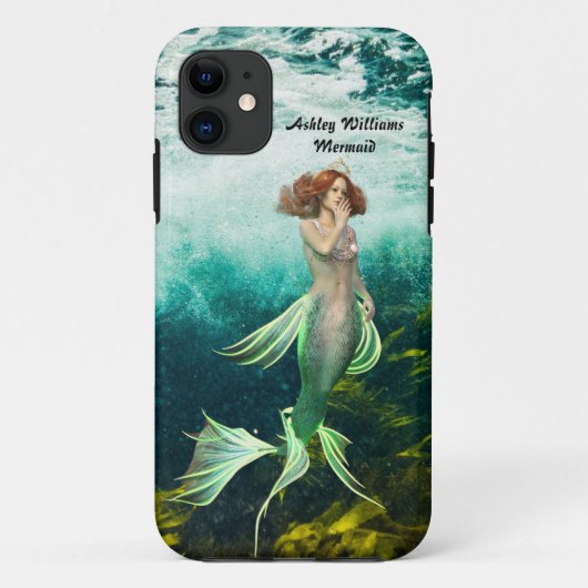 Boho Zeemeermin Verjaardag iPhone Case (Achterkant)