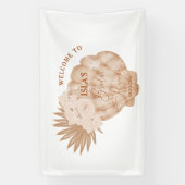 Boho Zeeschelp Bruidsmeisjes Bruiloft Spandoek (Verticaal)