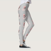 Boho zen botanische op roze & Lila cirkels Leggings (Rechts)