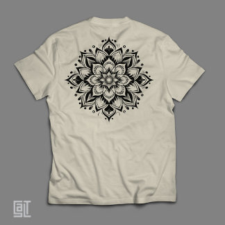 Boho Zen Mandala Intricate Floral Sacred Geometry  Tri-Blend Shirt