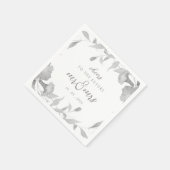 Boho zilveren decor bloemenbruiloft servetten (Hoek)