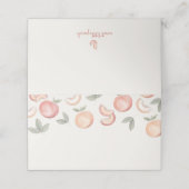 Boho zoete perzik gevouwen plaatskaarten (Buitenkant ongevouwen)