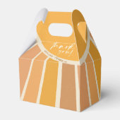 Boho zomer eerste reis rond zon verjaardag bedankdoosjes (Achterkant)