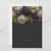 Boho Zomer Roos  aestethische bruiloft Kaart (Achterkant)