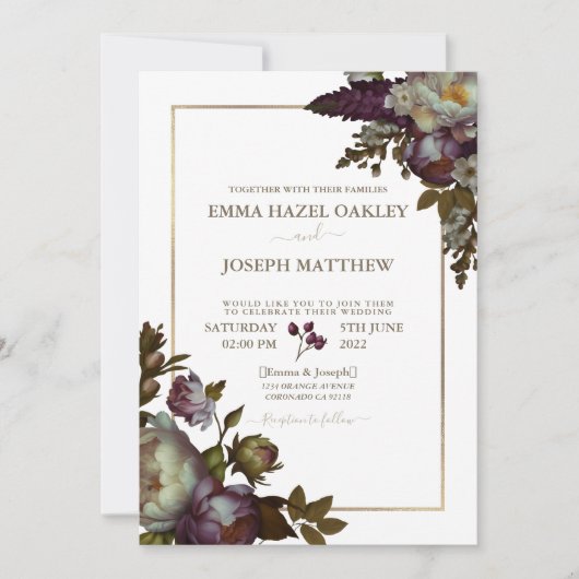 Boho Zomer Roos aestethische bruiloft Kaart (Voorkant)