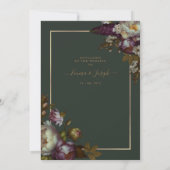 Boho Zomer Roos aestethische bruiloft Kaart (Achterkant)