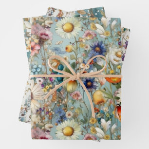 BOHO ZOMER WILDE BLOEM INPAKPAPIER VEL