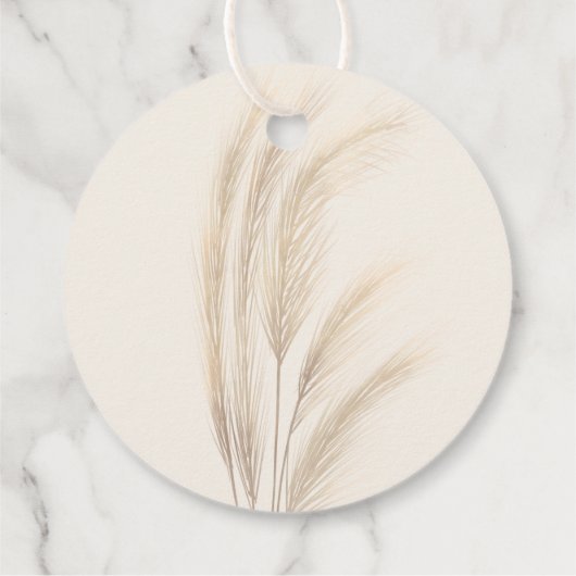 Boho zomerpampas gras waterverf Dank u baby Bedankjes Labels (Achterkant)