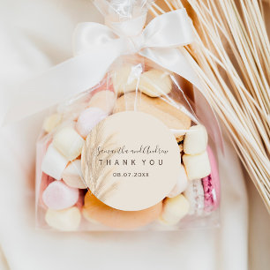 Boho zomerpampas gras waterverf Dank u Ronde Sticker