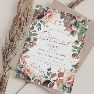 Boho Zomertuin Bloemen Pensioen Party Kaart