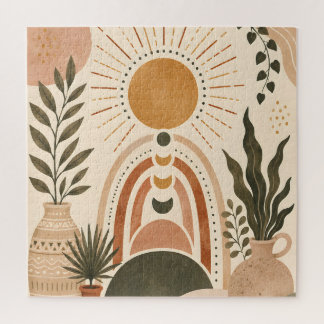 Boho Zon & Botanische Kunst Legpuzzel