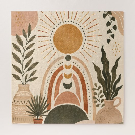 Boho Zon & Botanische Kunst Legpuzzel (Verticaal)