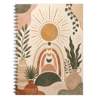 Boho Zon & Botanische Kunst Notitieboek