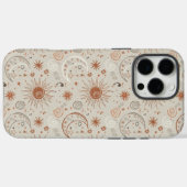 Boho Zon- en Maanpatroon Case-Mate iPhone Case (Achterkant (horizontaal))