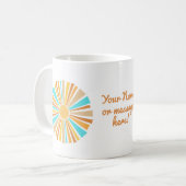 Boho Zon, Hier Komt De Zoon, Retro Zonneschijn Koffiemok (Voorkant links)