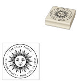 Boho zon retouradres rubberstempel (Gestempeld)