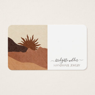 Boho zon terracotta sieraden oorbel display Kaarte Visitekaartje