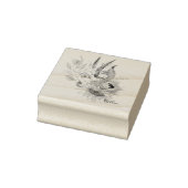 Boho Zonnebloem Boeket Aangepaste naam Rubberstempel (Stempel)