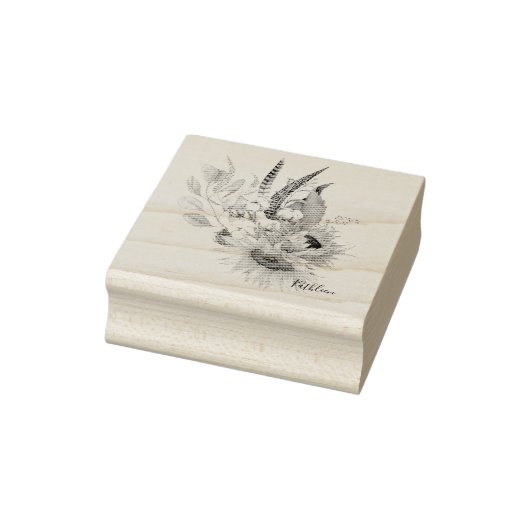 Boho Zonnebloem Boeket Aangepaste naam Rubberstempel (Stempel)