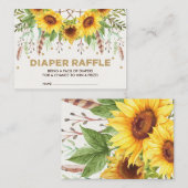 Boho Zonnebloem Dreamcatcher Zomer Luier Raffle Informatiekaartje (Voorkant / Achterkant)