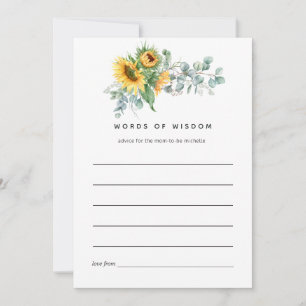 Boho Zonnebloem Eucalyptus Bruiloftsfeest Advieskaart