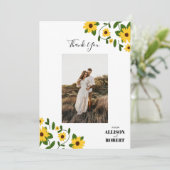 Boho Zonnebloem Patch Bedanktkaart Bedankkaart (Staand voorkant)