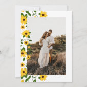 Boho zonnebloem patch bruiloft uitnodiging (Achterkant)