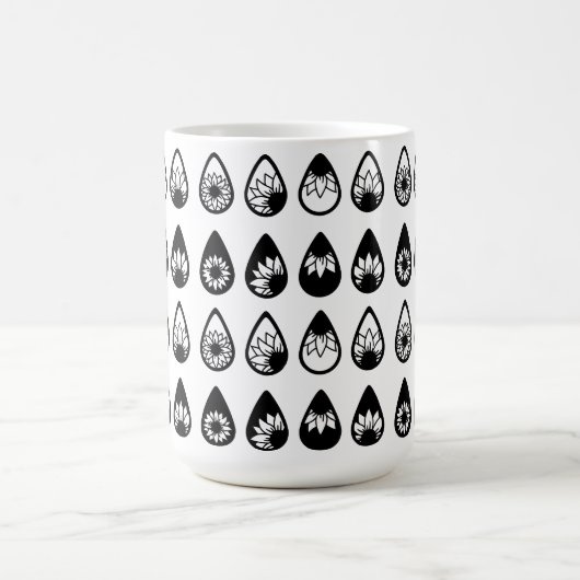 Boho Zonnebloem Silhouet - Handgetekende Cricut Koffiemok (Center)