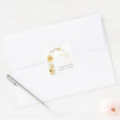 Boho Zonnebloem Vrijgezellenfeest Dank u Vierkante Sticker (Envelop)