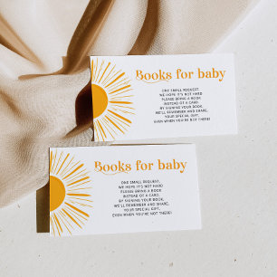 Boho-zonneboeken voor baby ticket informatiekaartje