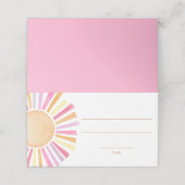 Boho zonneschijn roze geel sinaasappel (Buitenkant ongevouwen)