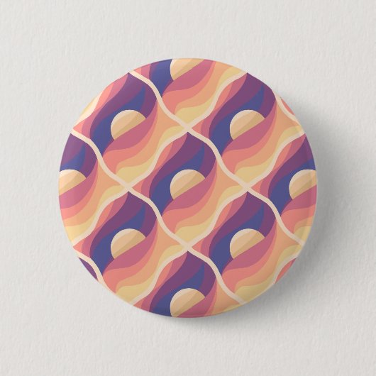 Boho Zonsondergang Ronde Button 5,7 Cm (Voorkant)