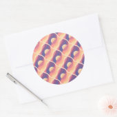Boho Zonsondergang Ronde Sticker (Envelop)
