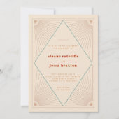 Boho Zuidwestelijke Bruiloft Kaart (Voorkant)