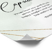 Boho zuigt gouden lijst Time capsule game sign Poster (Hoek)