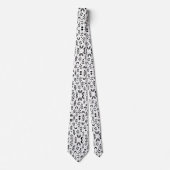 Boho Zwart en Wit Stropdas (Voorkant)