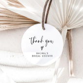 Boho zwart-wit bruidsfeest bedankje cadeau ronde sticker