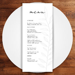 Boho Zwarte Vintage Botanisch Menu