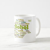 Bohol Geographic Wordcloud Mug (Devant droit)