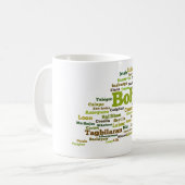 Bohol Geographic Wordcloud Mug Koffiemok (Voorkant links)