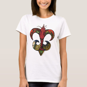 Boil met een Crawfish Fleur de Lis T-shirt