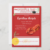 Boil Red Graduation Party nodiging Kaart (Voorkant)