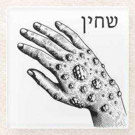 Boils Pest voor Seder Glazen Onderzetter