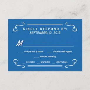 Boire à manger et RSVP Pacific Blue Rustic Mariage