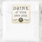 Boire à vos propres risques Étiquettes d'avertisse (Sac)