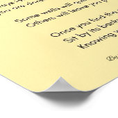 Boire bien poème mur jaune décoration (Coin)