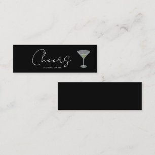 Boire Billet Cheers Mariage Réception Mini Carte