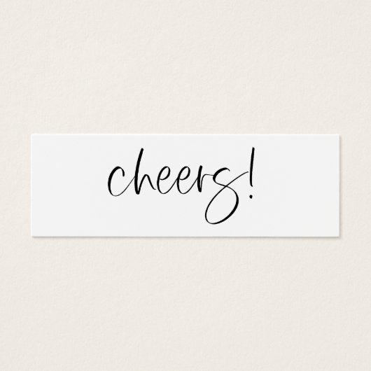 Boire Billet Mariage Réception Beverage Card (Devant)